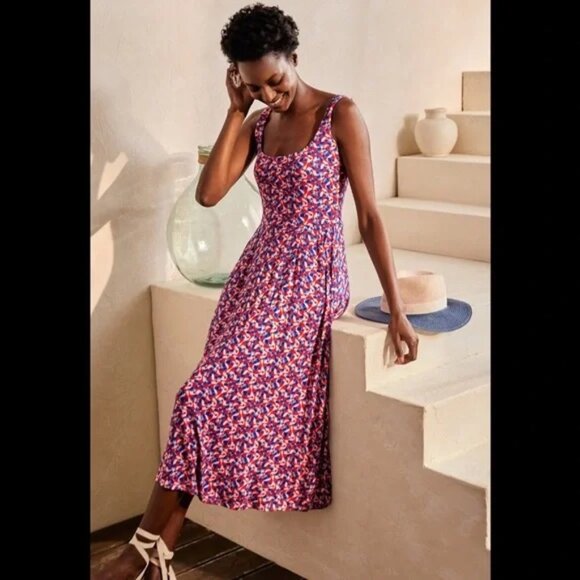 Boden Petronella Flamingo Midi Dress with pockets!! - Picture 7 of 7